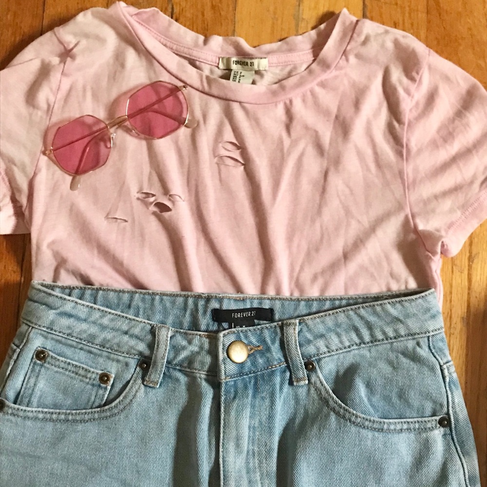 Distressed tee shirt